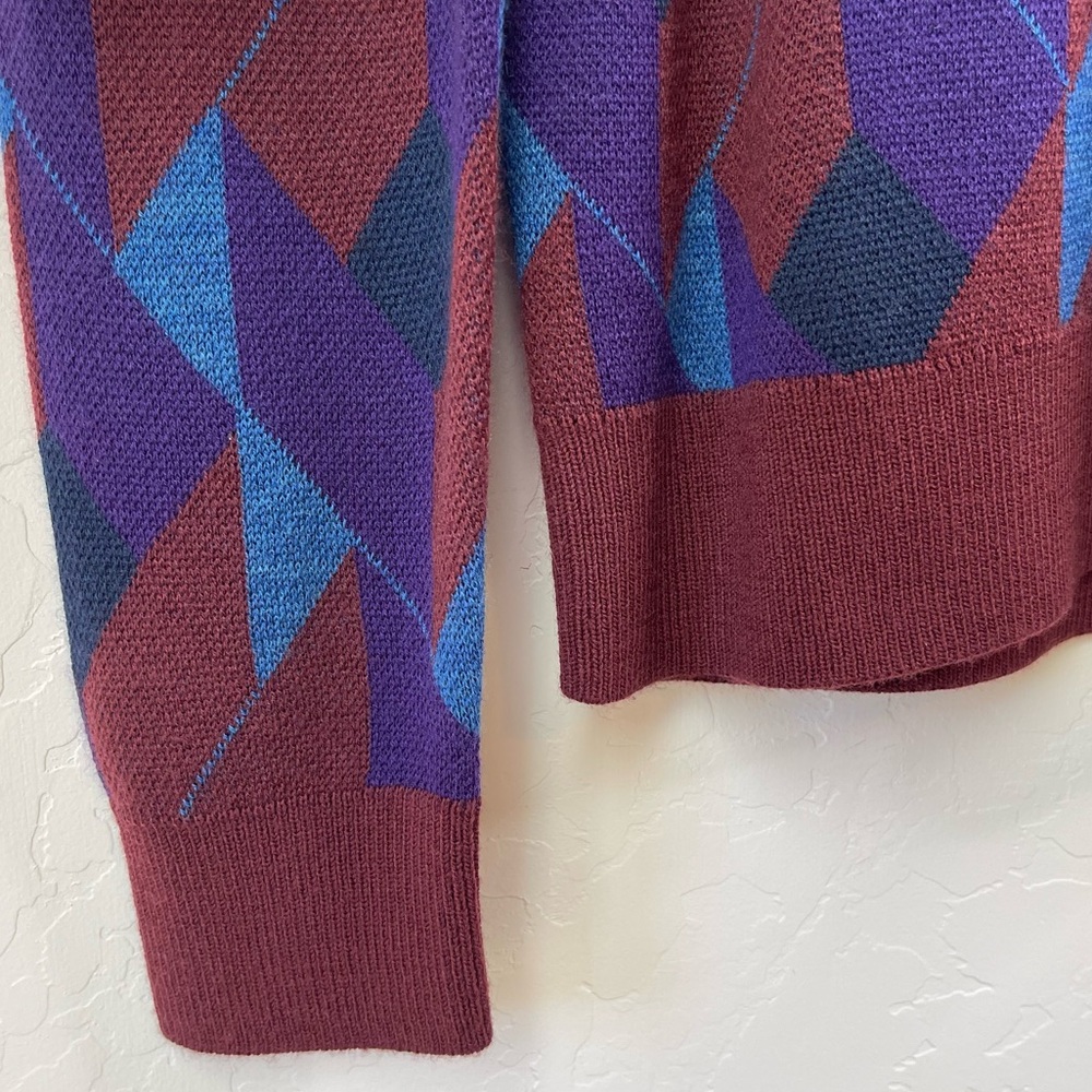 Bonobos Men’s Geometric Patterned Extra Fine Merino Wool Crewneck Sweater Small - Picture 6 of 15